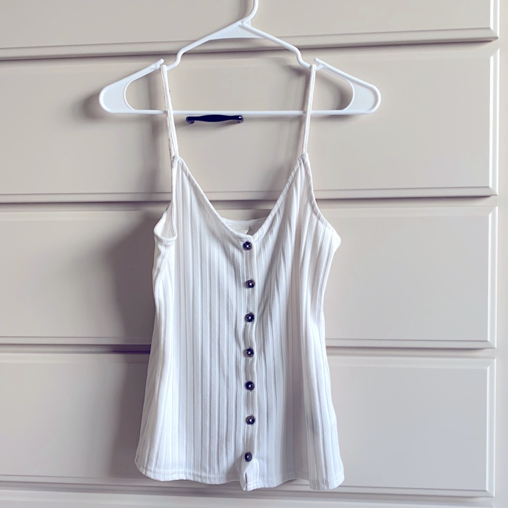H & M creme tank top size medium